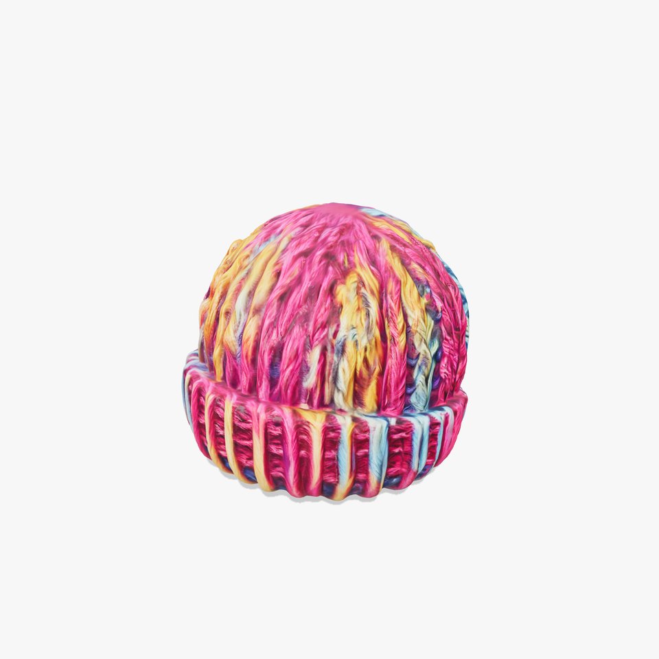 Rainbow Knit Beanie model pack